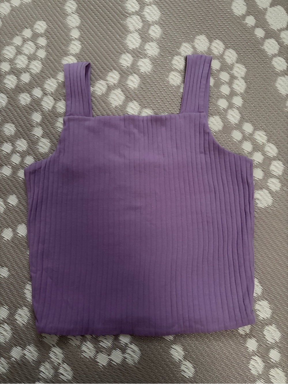 SO Purple Ribbed Square-Neck Tank